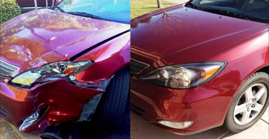 До и после аварии