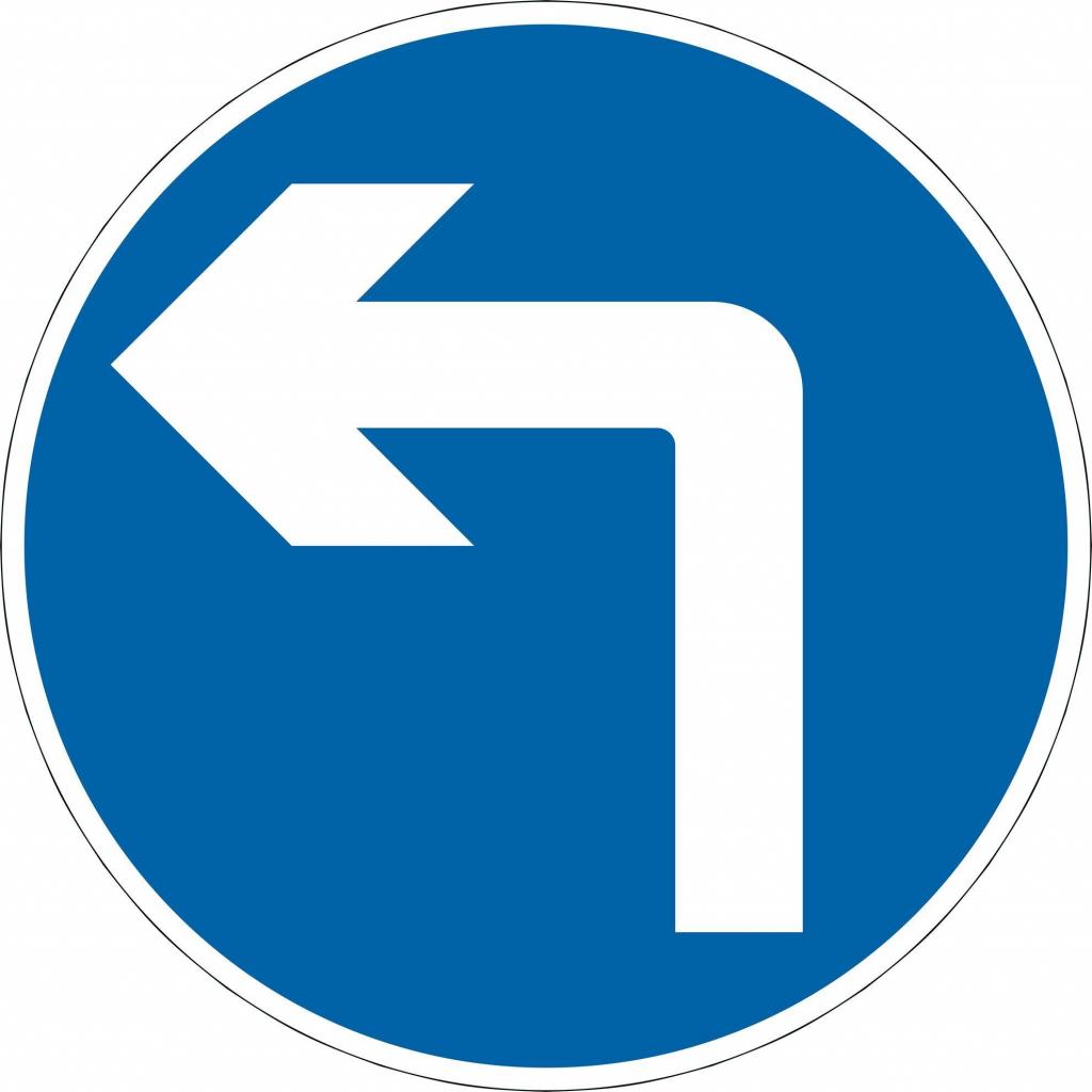 знак "Поворот налево"